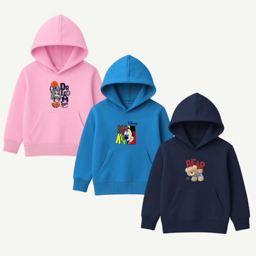 Printed Hoodies Bundle for KIDS Pack of 3