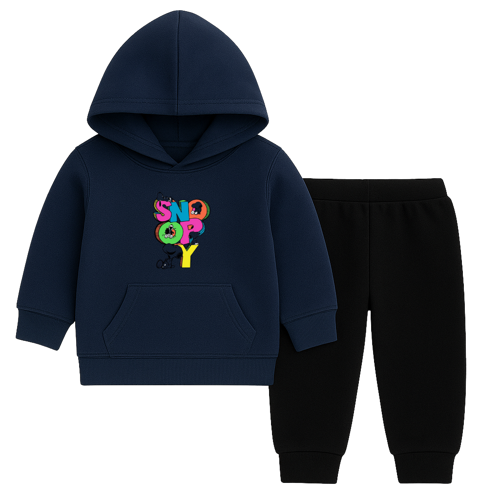 SNOOPY Printed Hooded Tracksuit for Kids