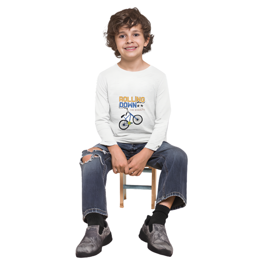 ROLLING DOWN Full Sleeve Printed T-Shirt for Kids