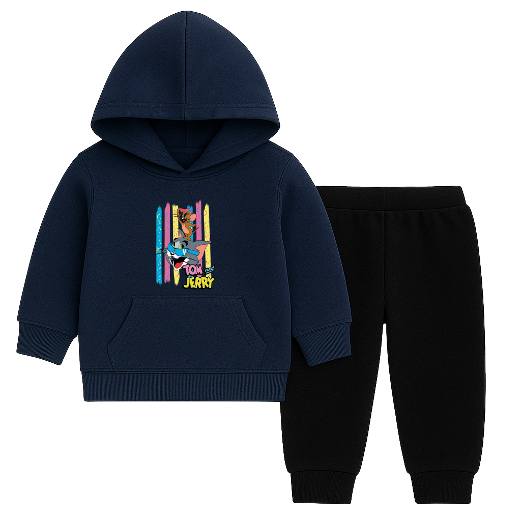 TOM & JERRY EDITION Printed Hooded Tracksuit for Kids