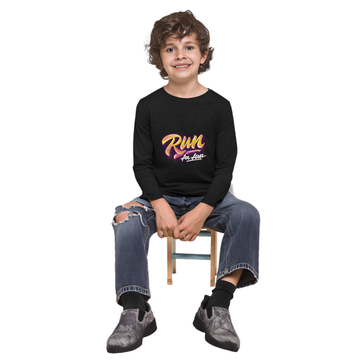 RUN for Fun Full Sleeve Printed T-Shirt for Kids