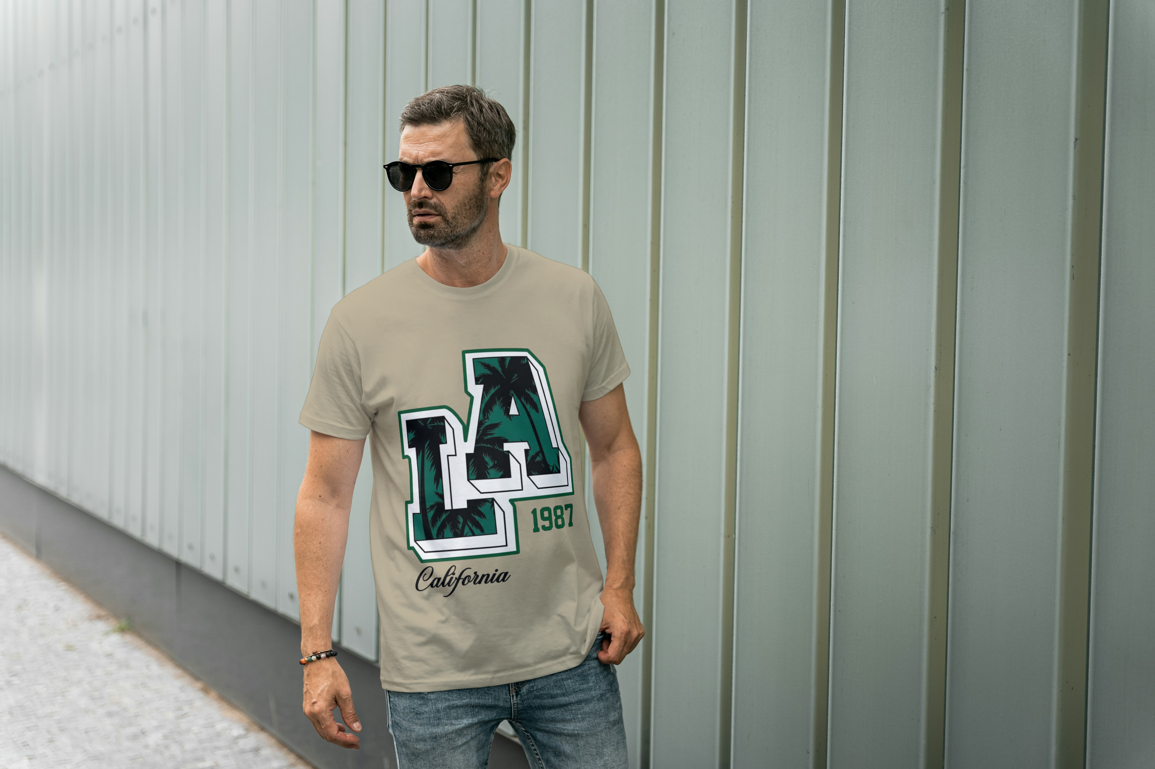 LA 1987 – California Graphic Tee for Men's