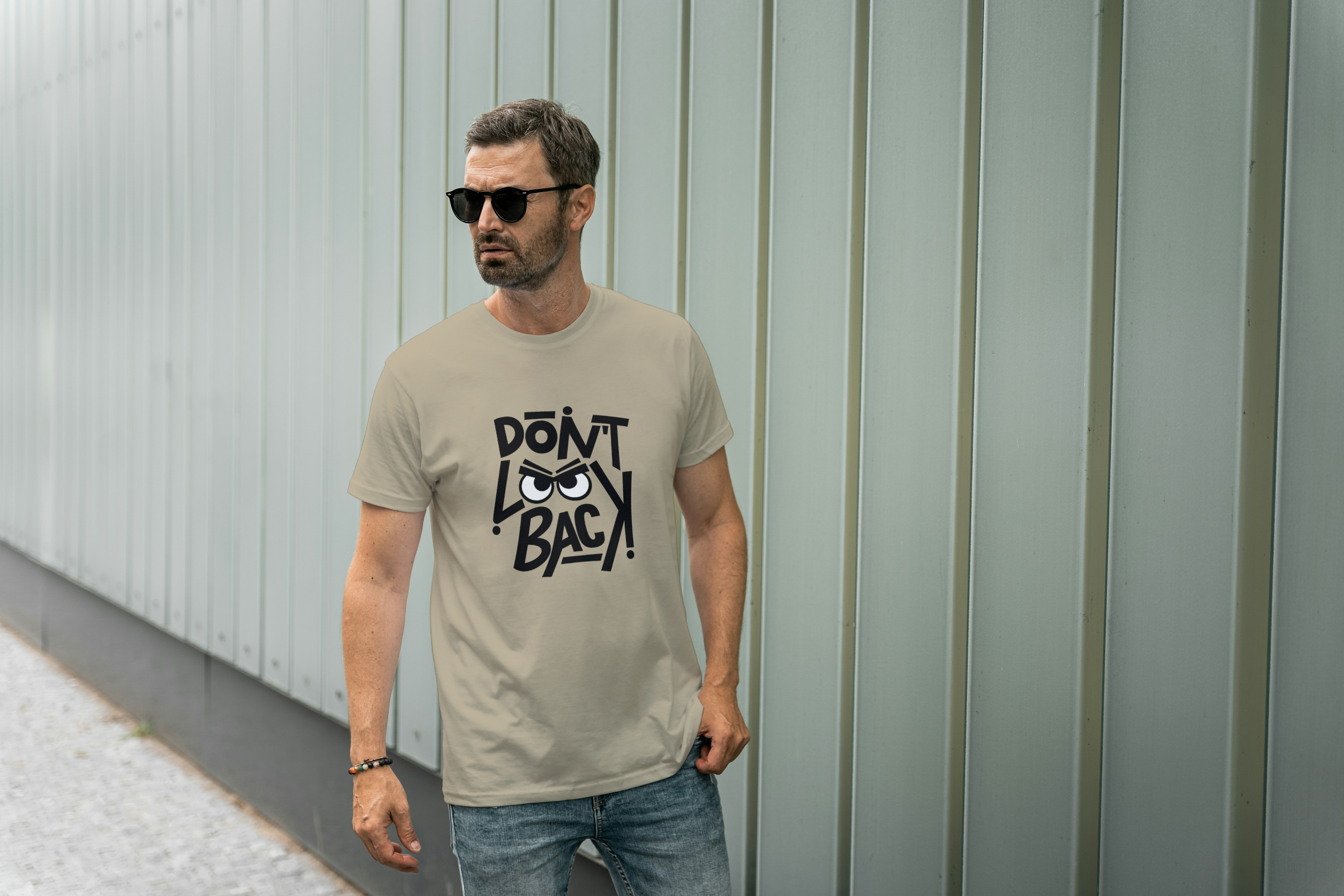 Don't Look Back Graphic Tee for Men's