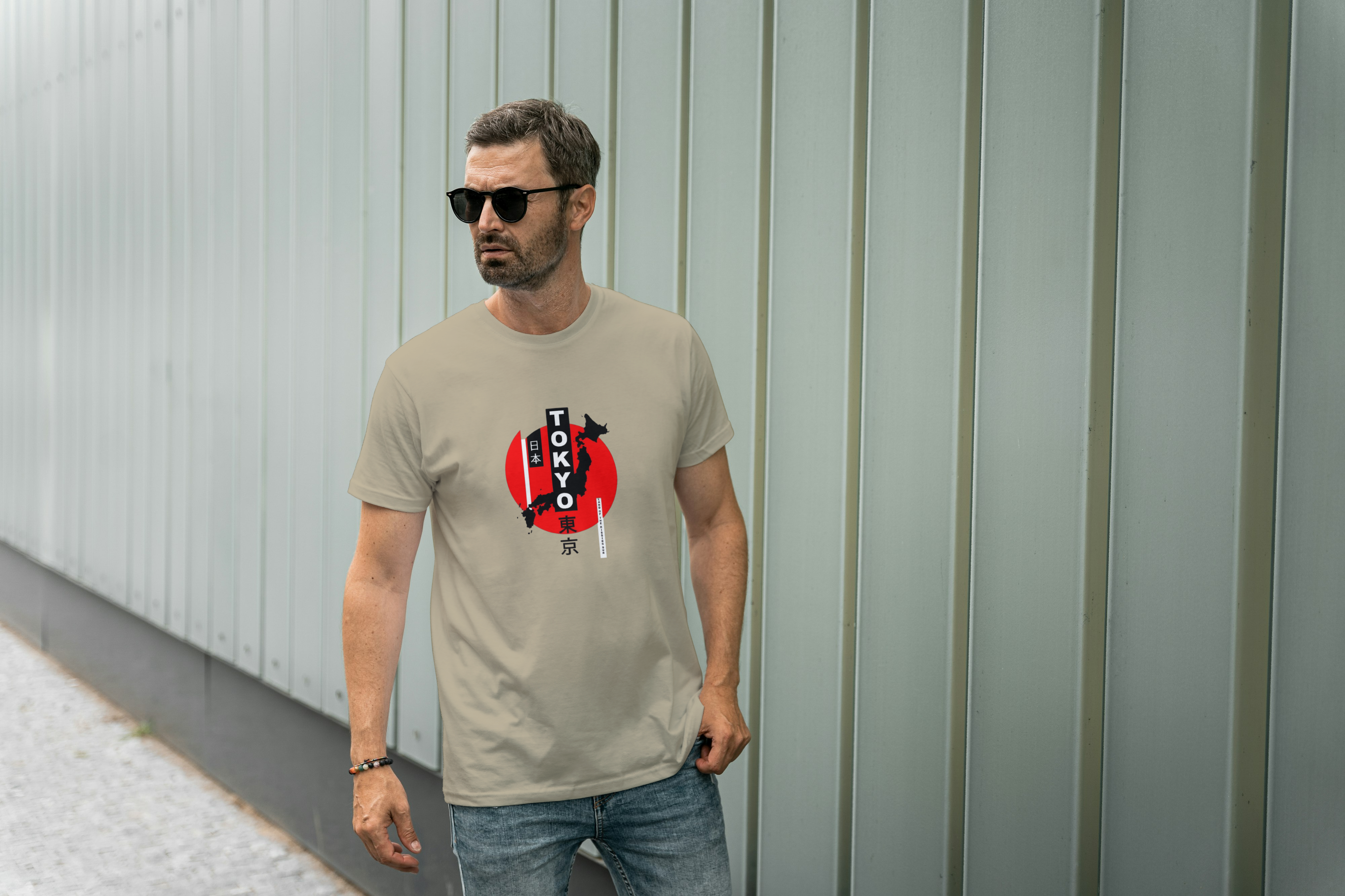 Tokyo Rising – Japanese Graphic Tee for Men's