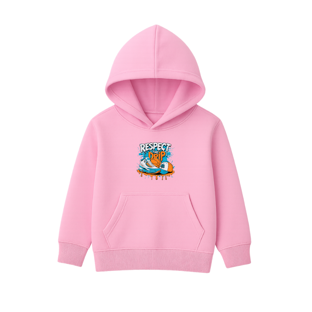 Respect The Drip Printed Hooded for Kids