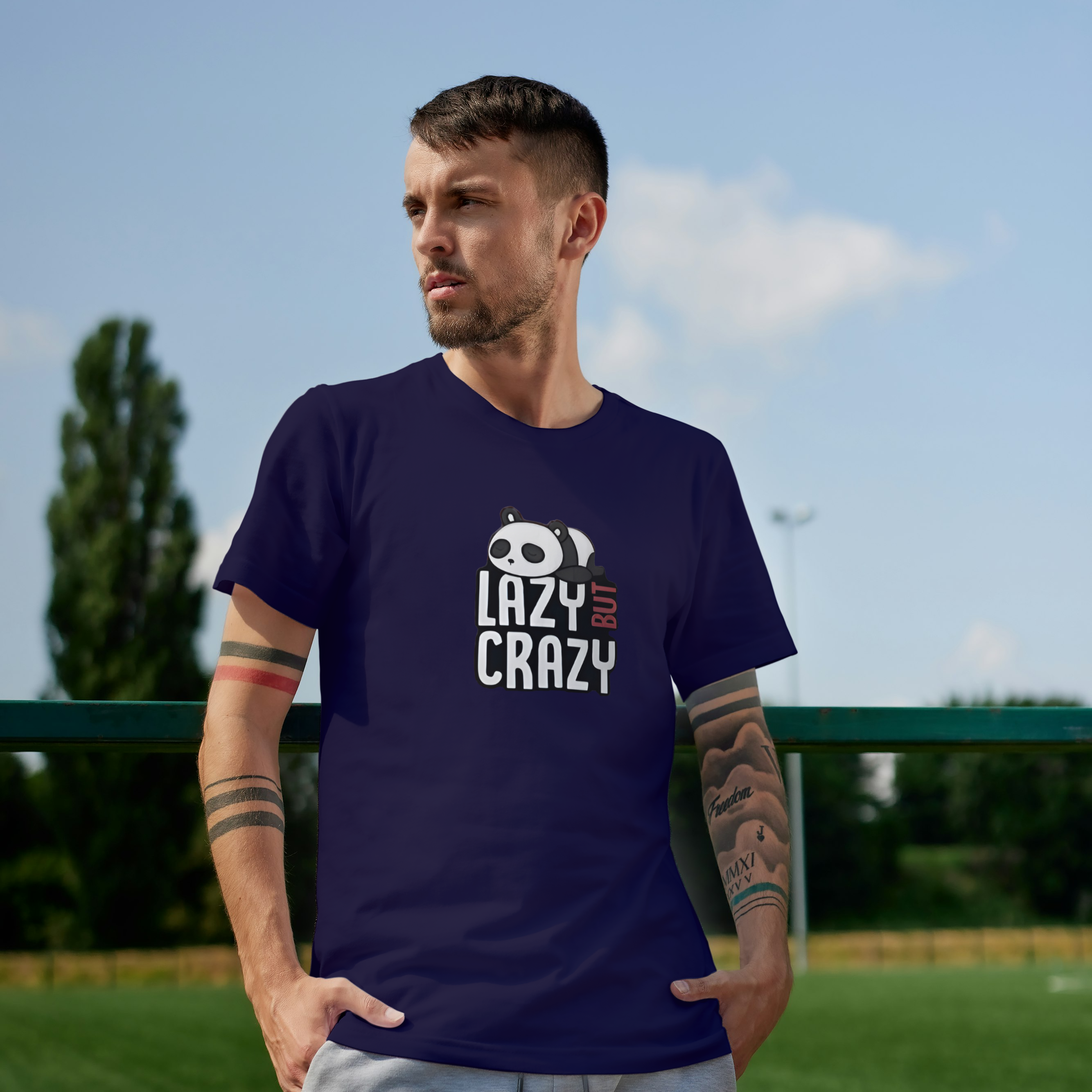 Lazy But Crazy Graphic Tee For Boys