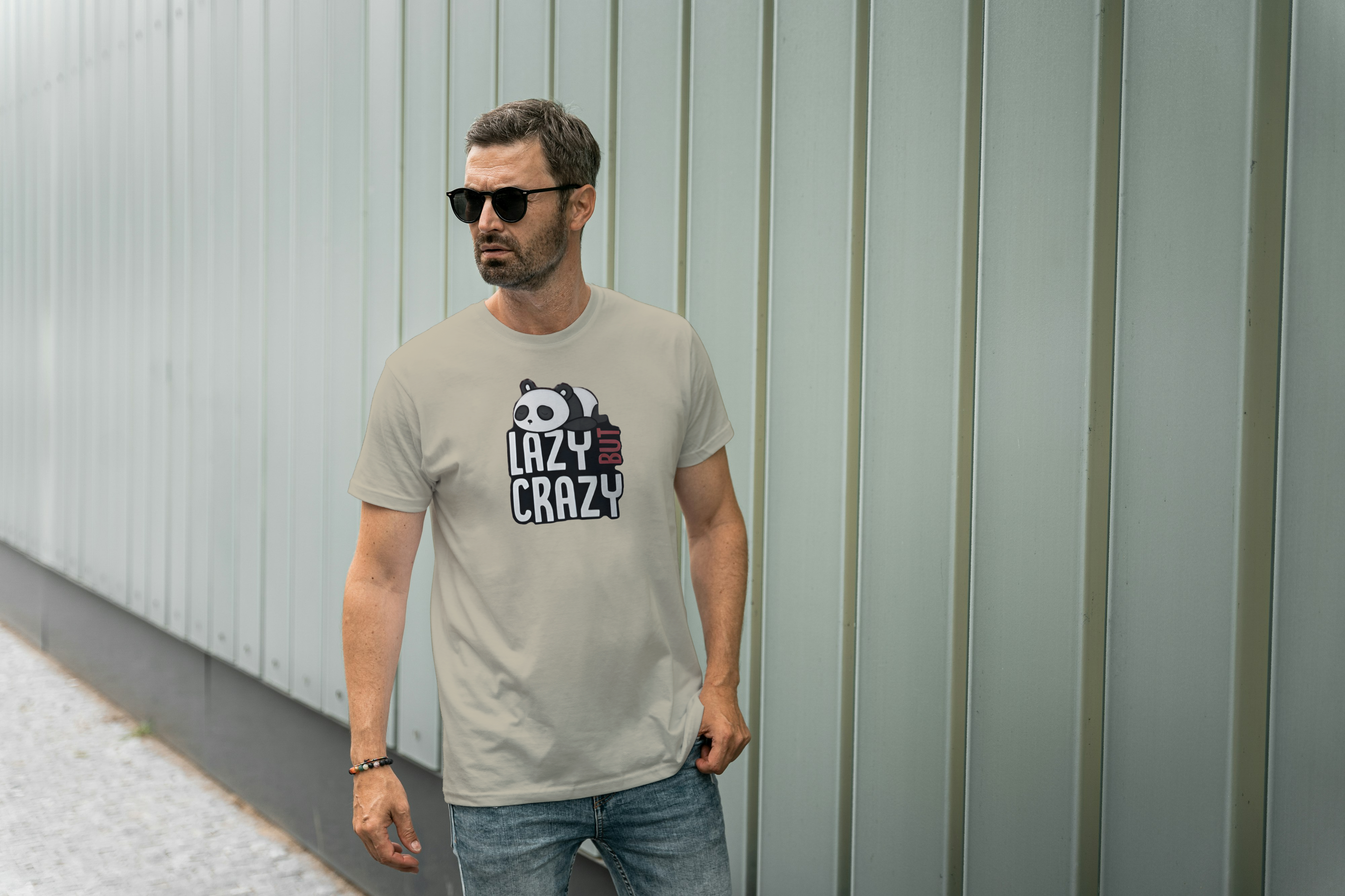 Lazy But Crazy Graphic Tee for Men's