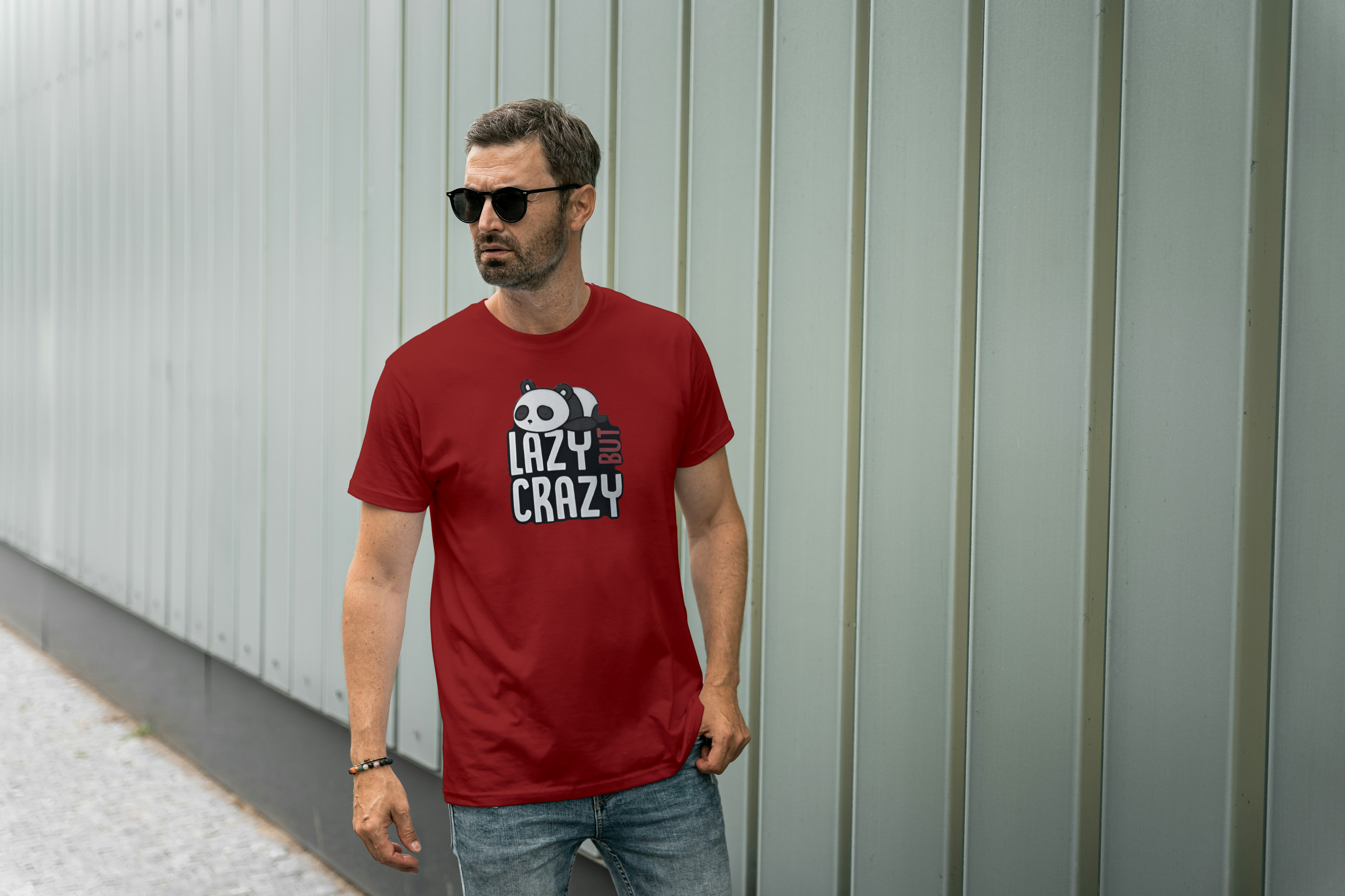 Lazy But Crazy Graphic Tee for Men's