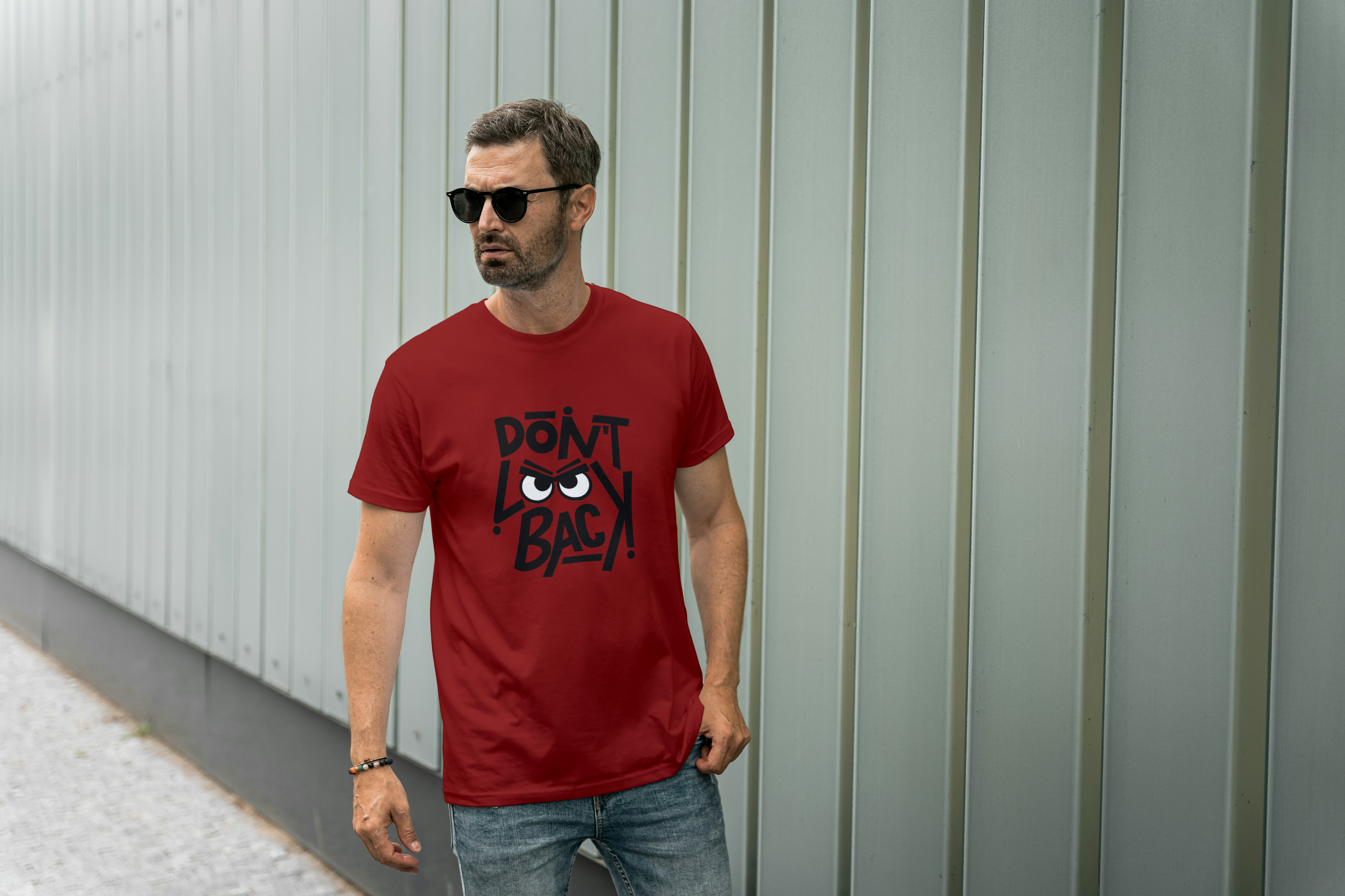 Don't Look Back Graphic Tee for Men's