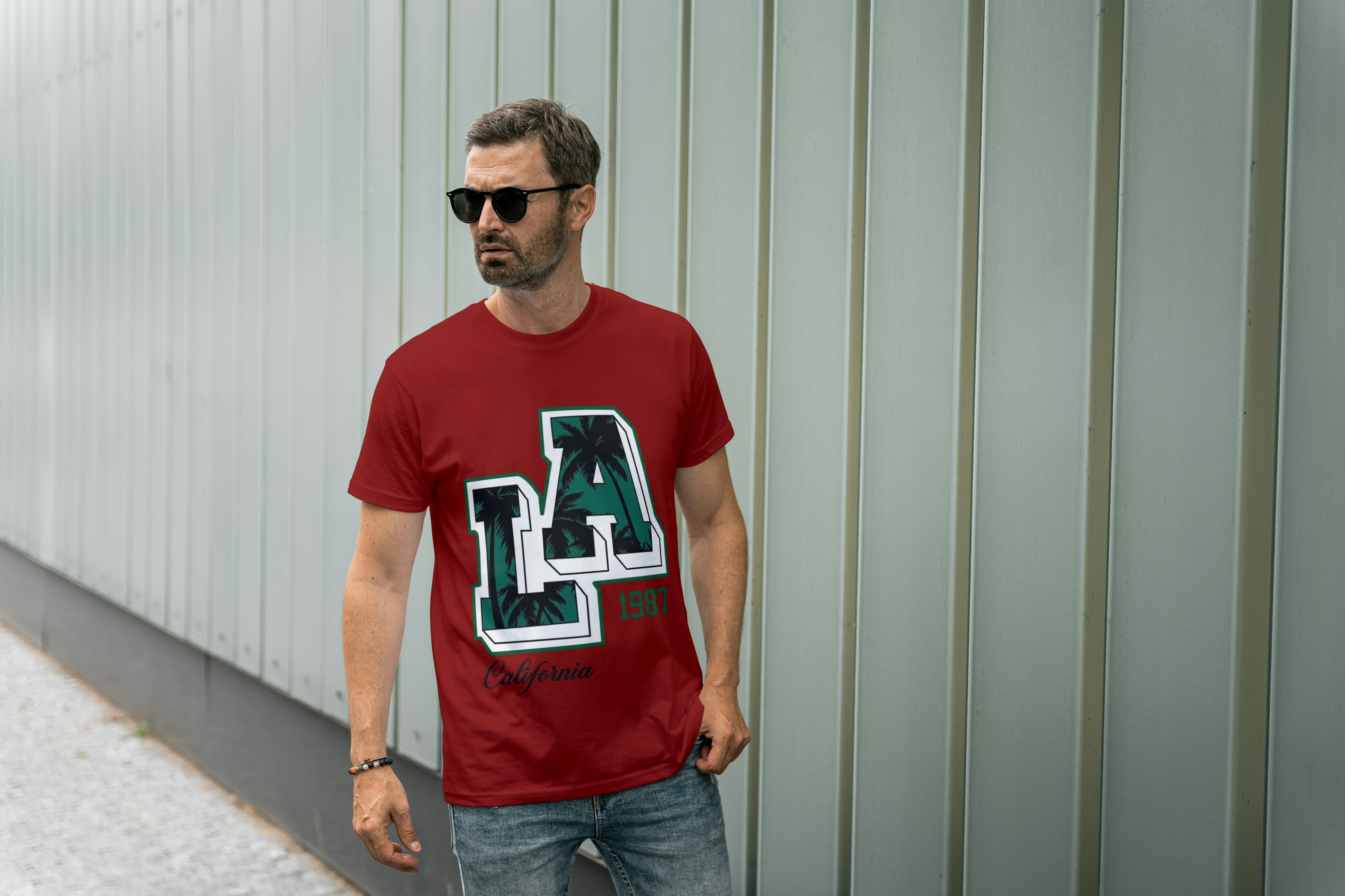LA 1987 – California Graphic Tee for Men's