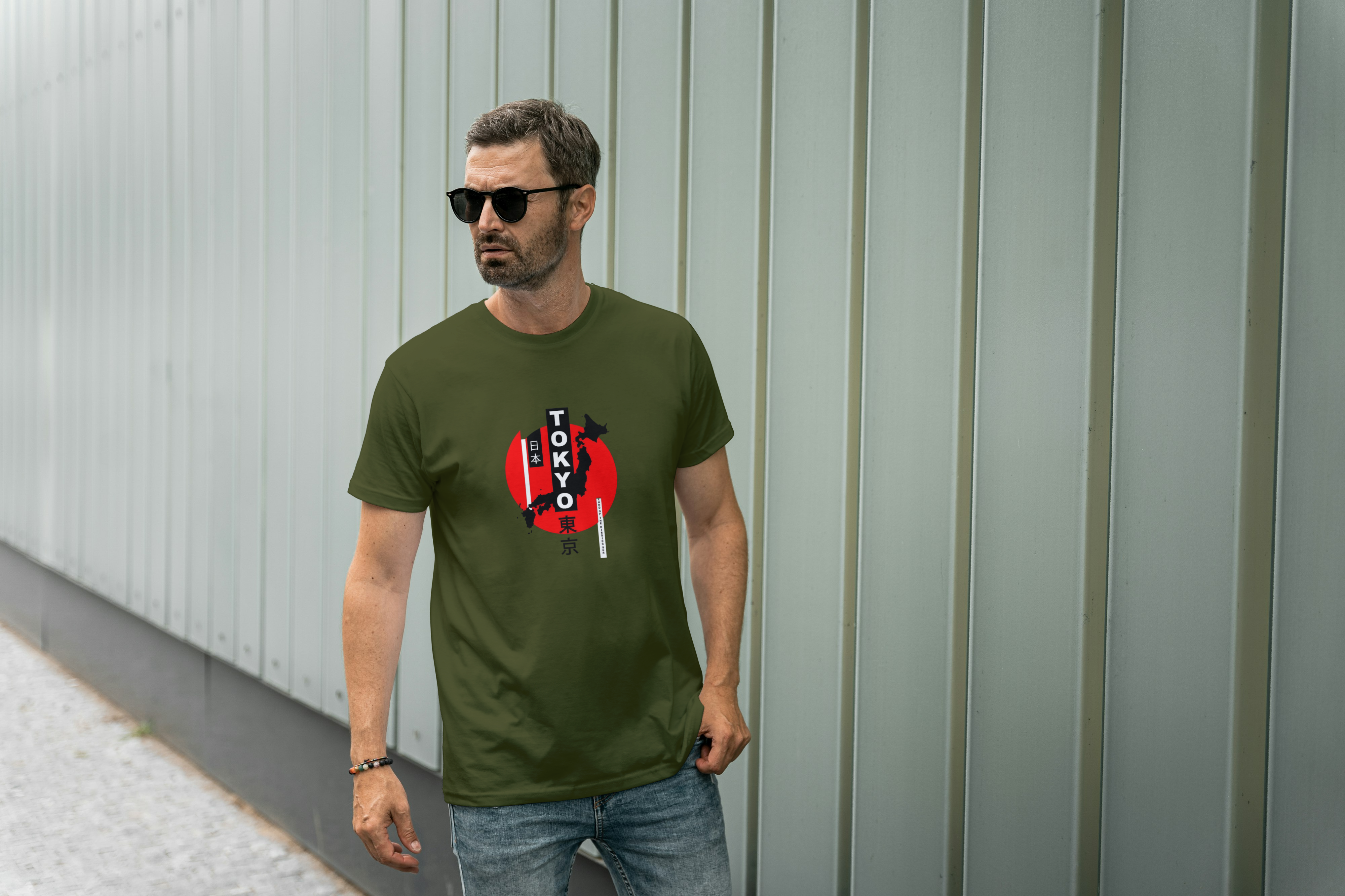 Tokyo Rising – Japanese Graphic Tee for Men's