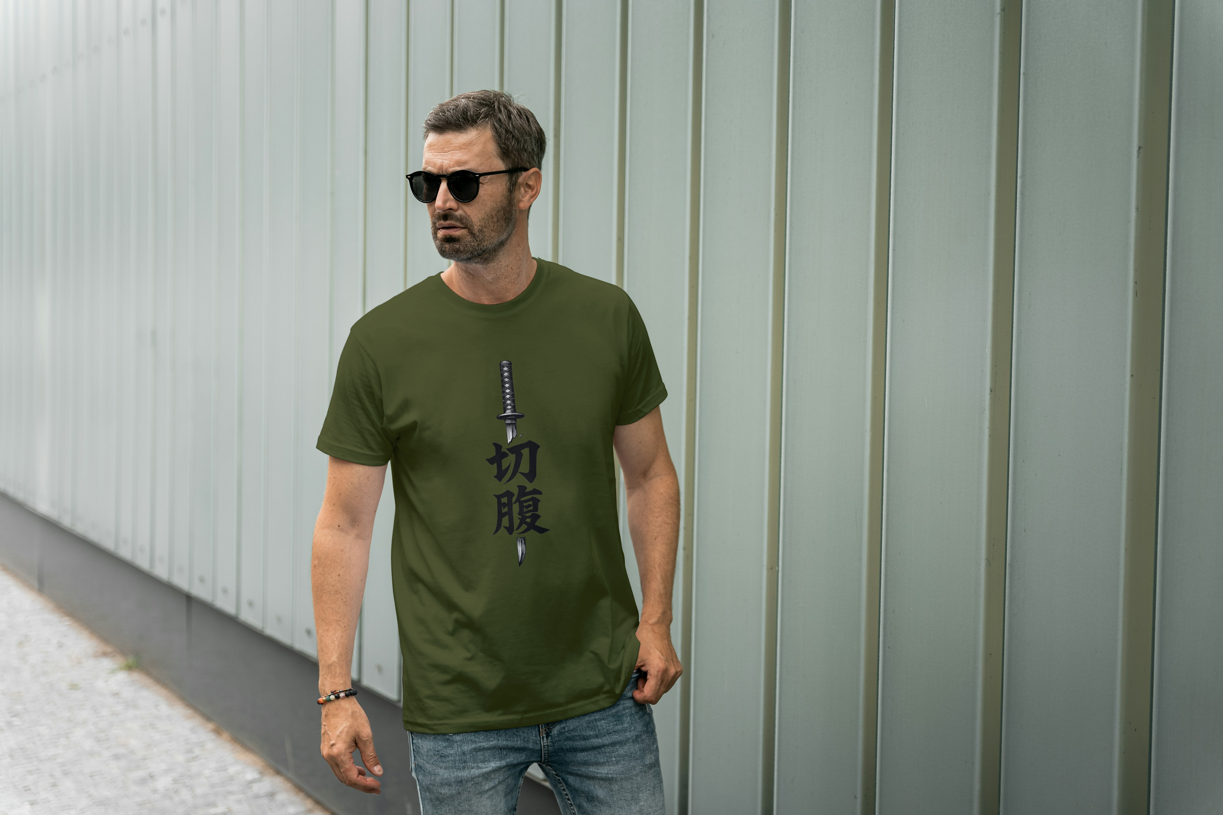 Katana Spirit – Japanese Graphic Tee for Men's