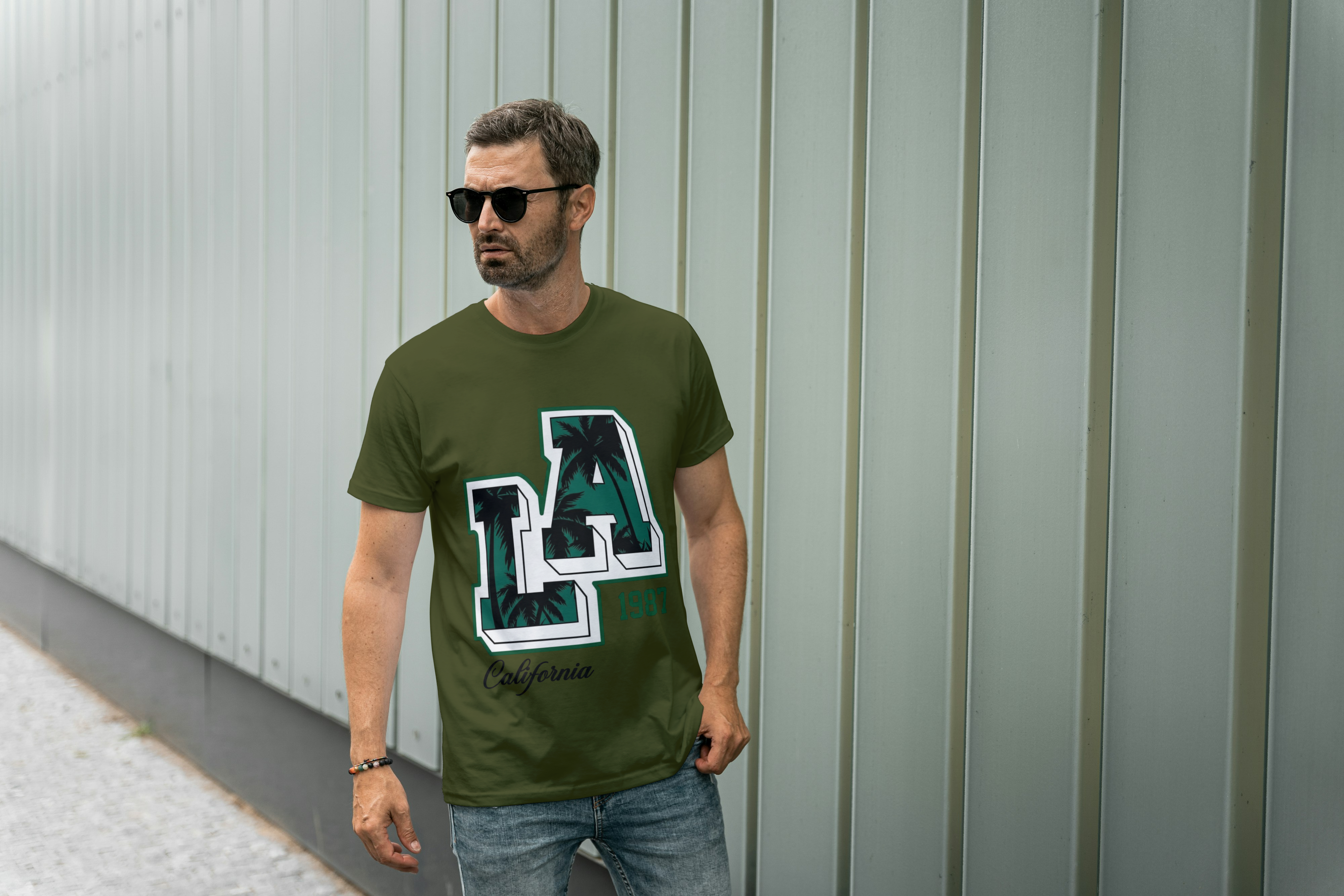 LA 1987 – California Graphic Tee for Men's