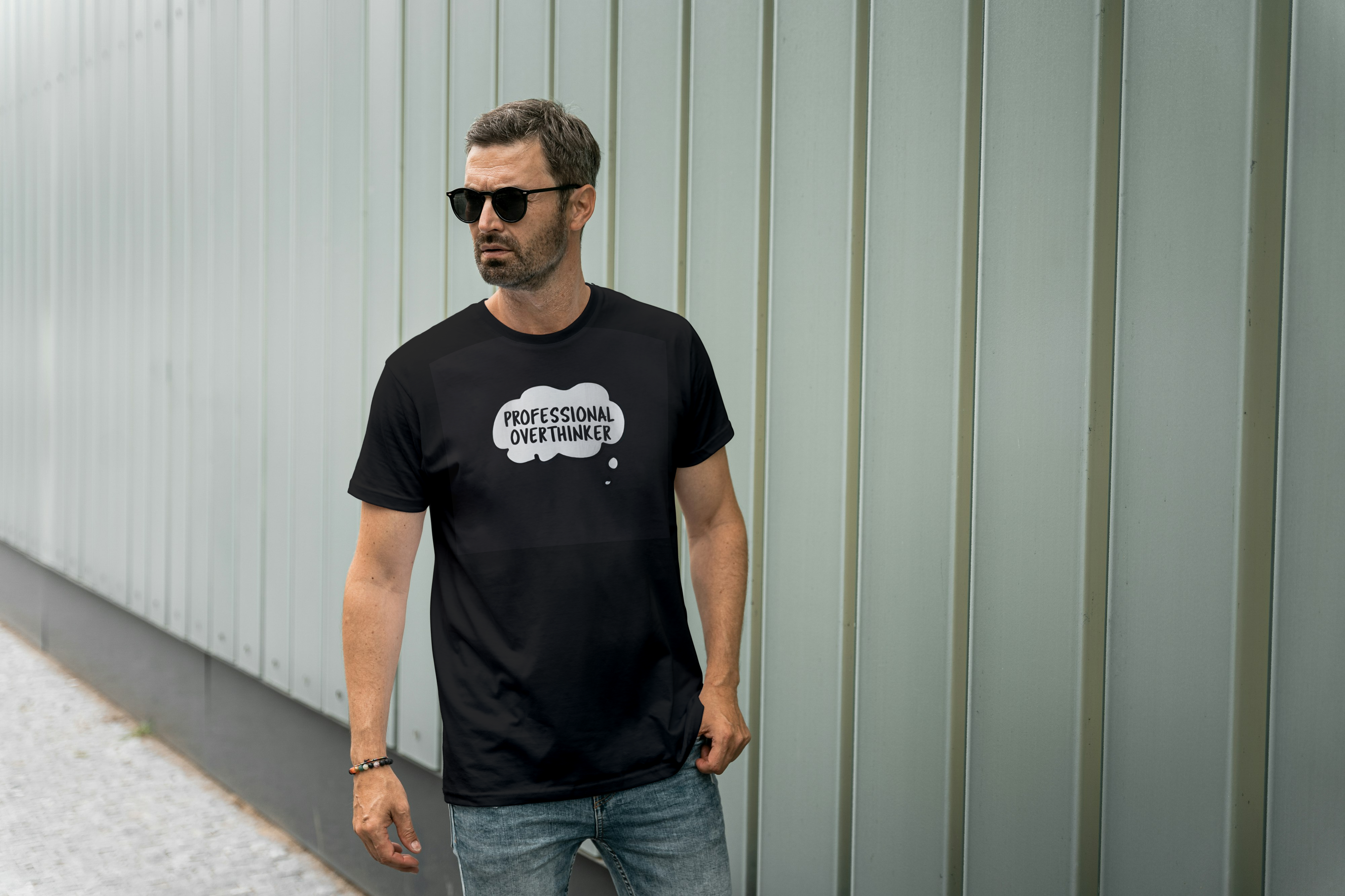 PROFESSIONAL OVERTHINKER Graphic Tee for Men's