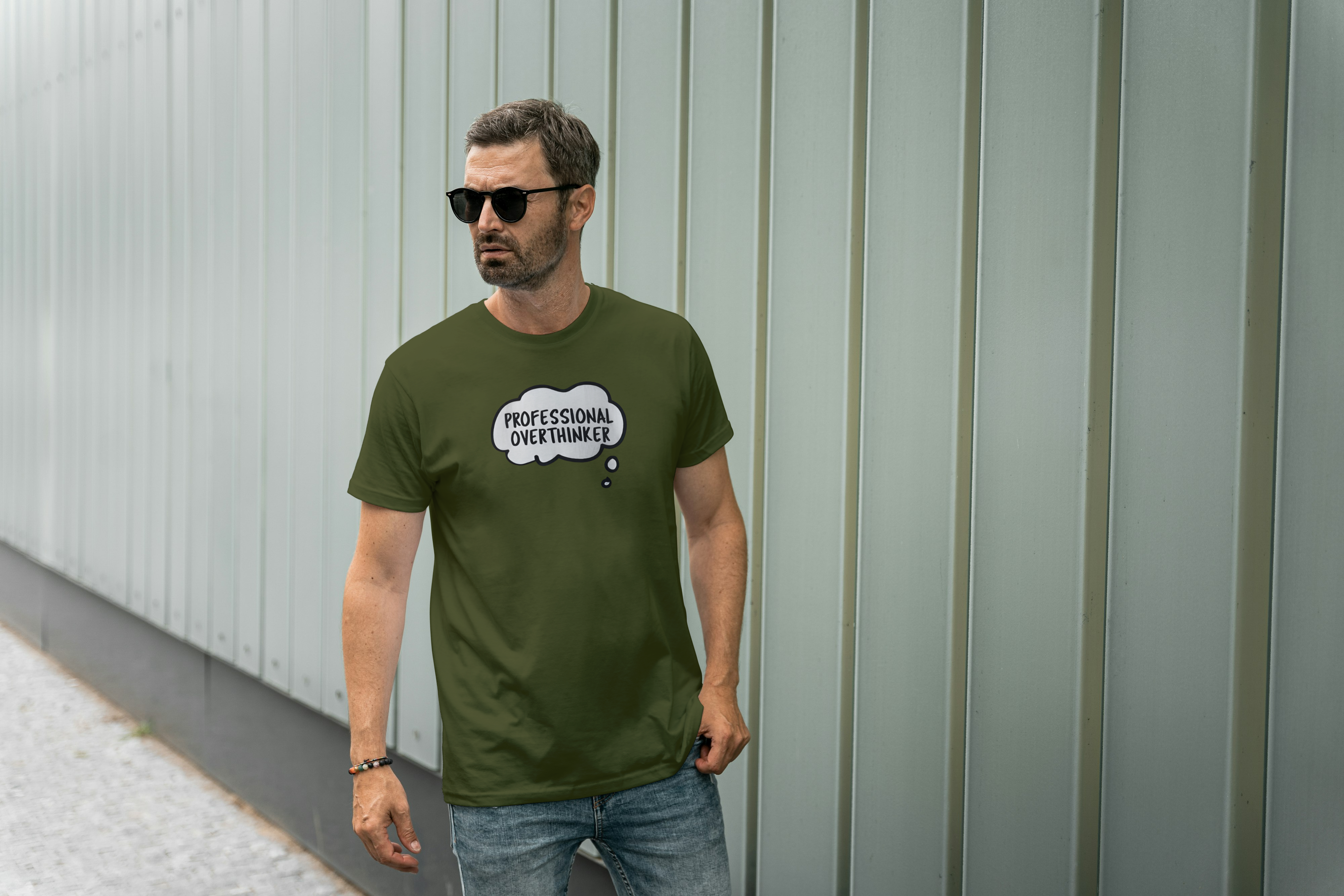 PROFESSIONAL OVERTHINKER Graphic Tee for Men's