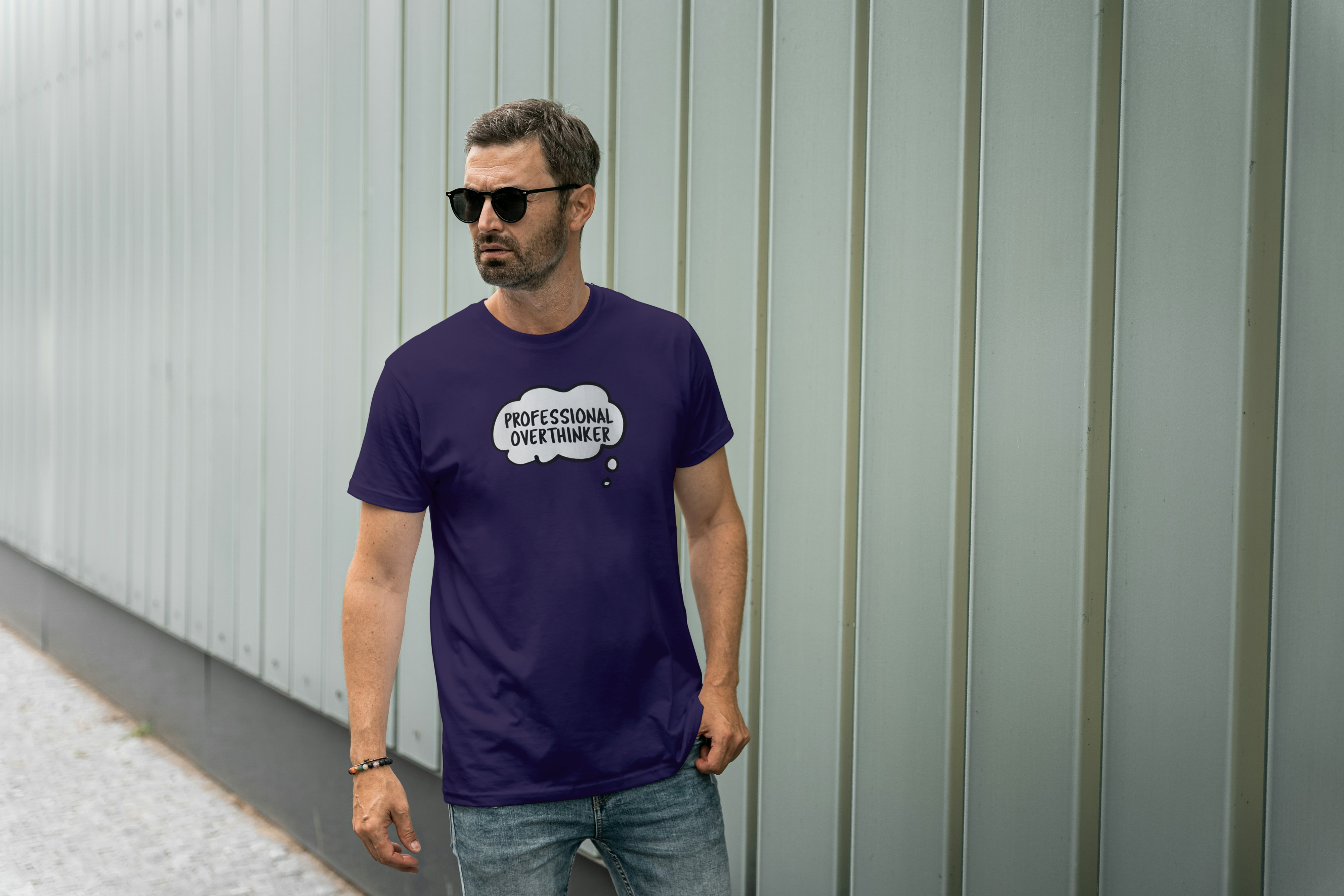 PROFESSIONAL OVERTHINKER Graphic Tee for Men's