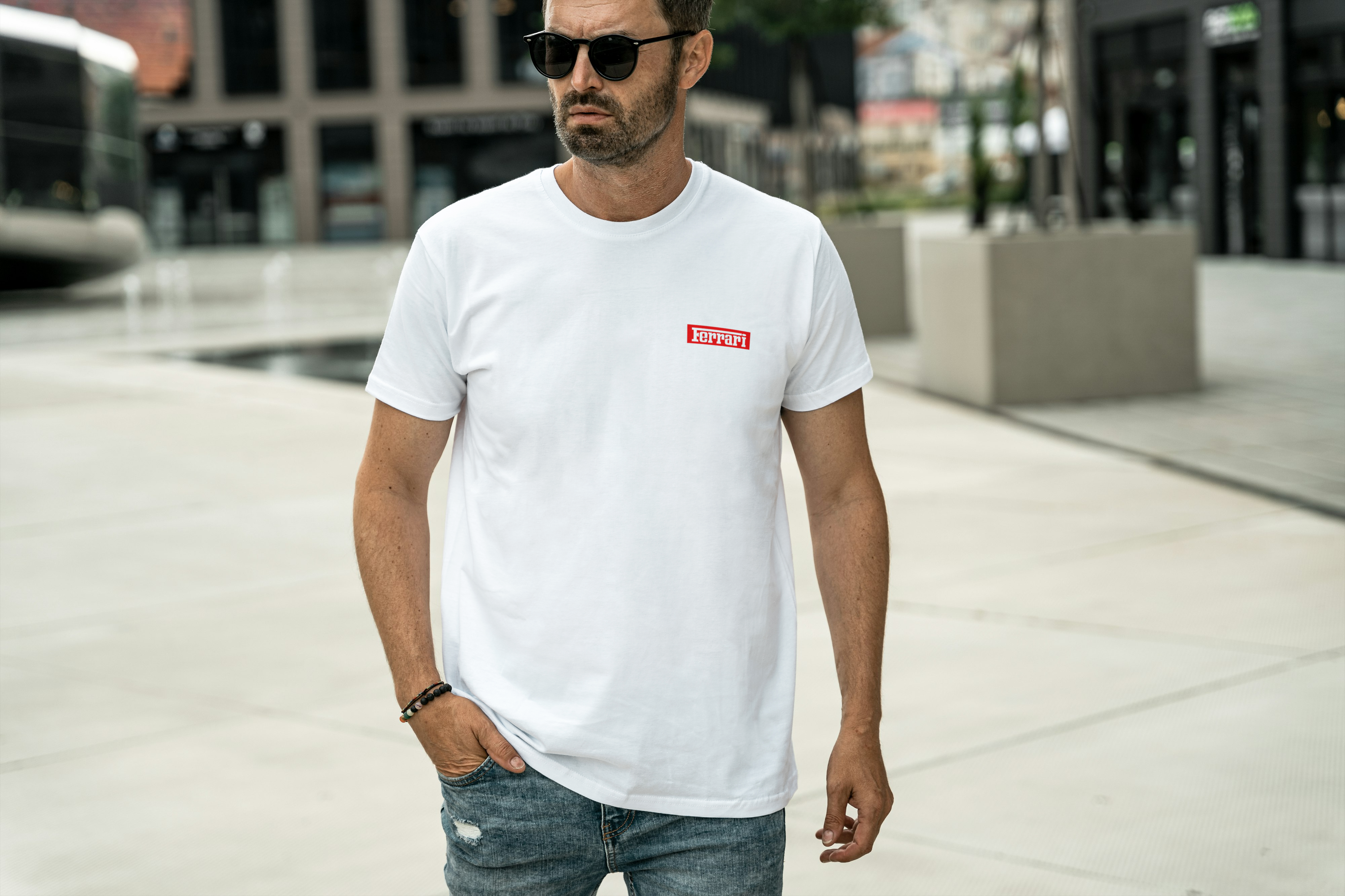 Car Logo Graphic Tee for Men's