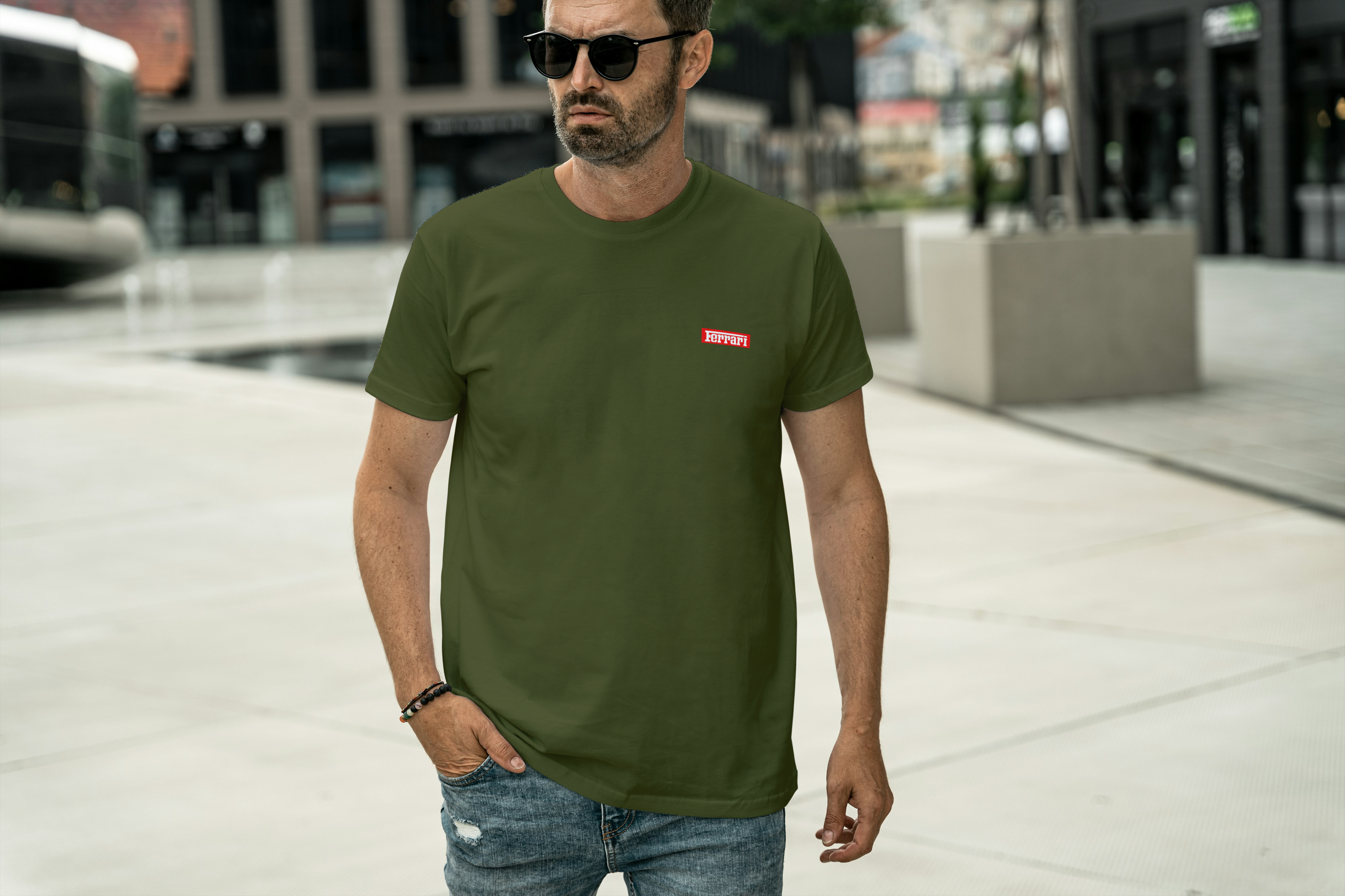 Car Logo Graphic Tee for Men's