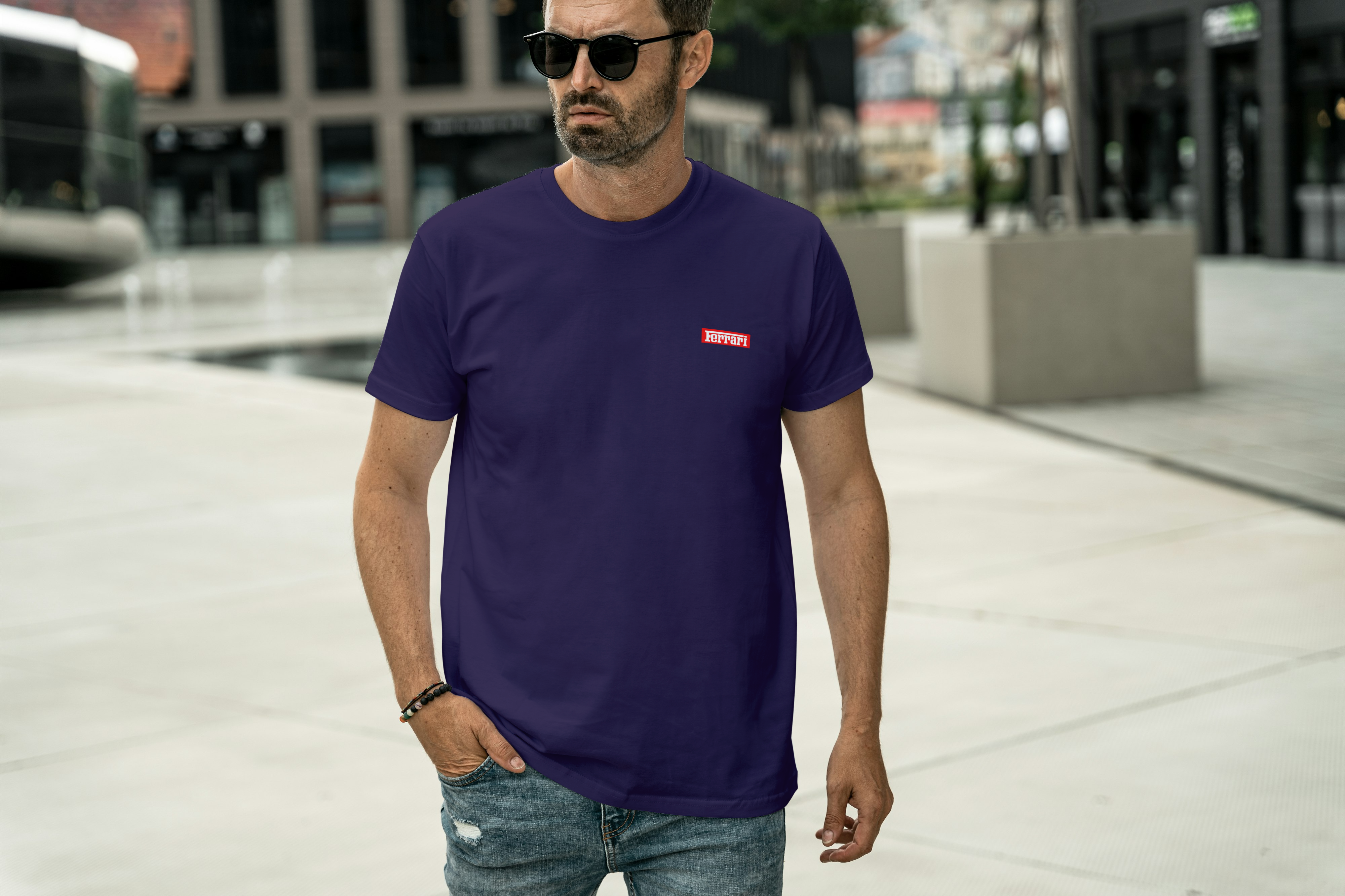 Car Logo Graphic Tee for Men's