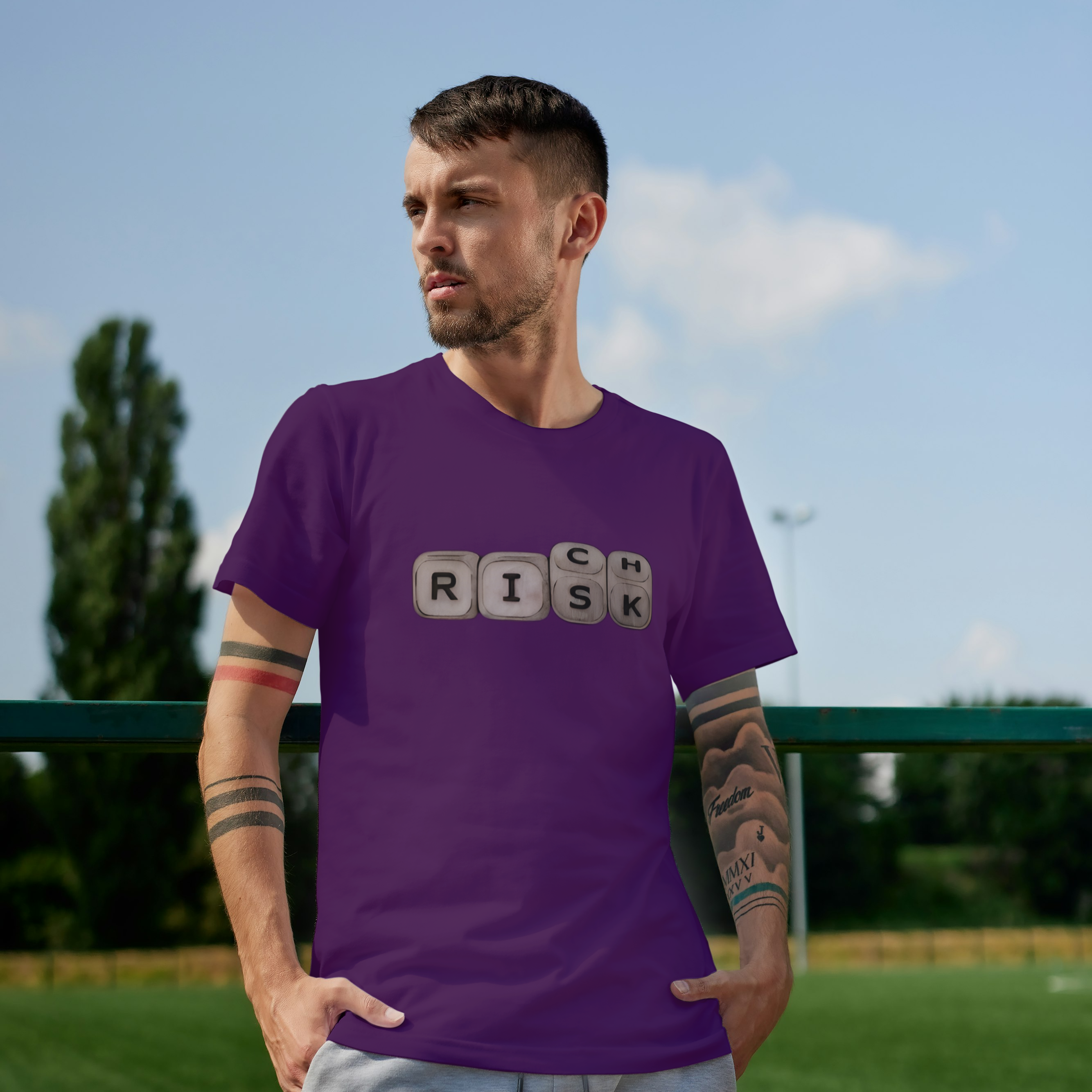 RICH, RISK Graphic Tee For Boys