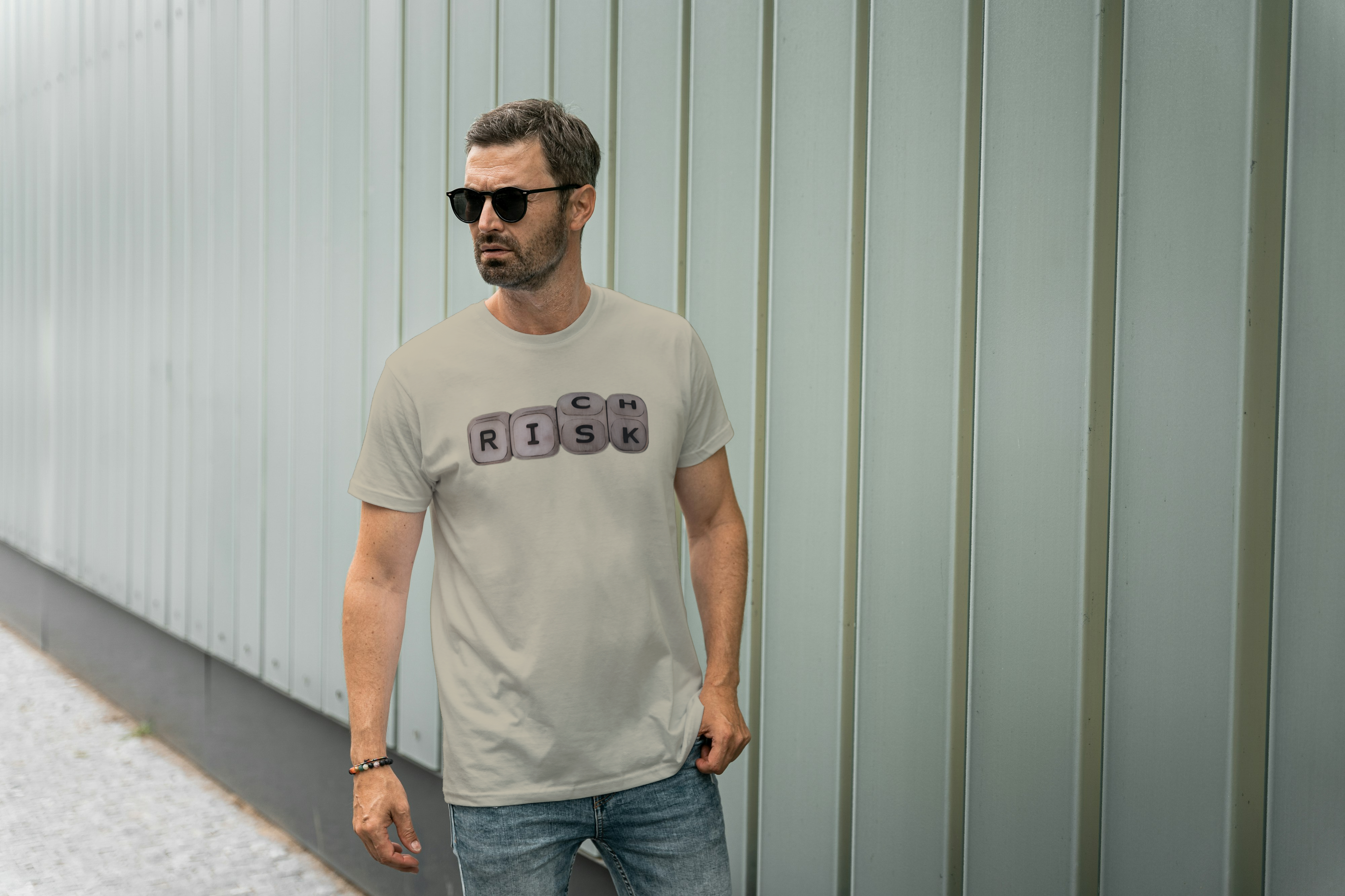 RICH, RISK Graphic Tee for Men's