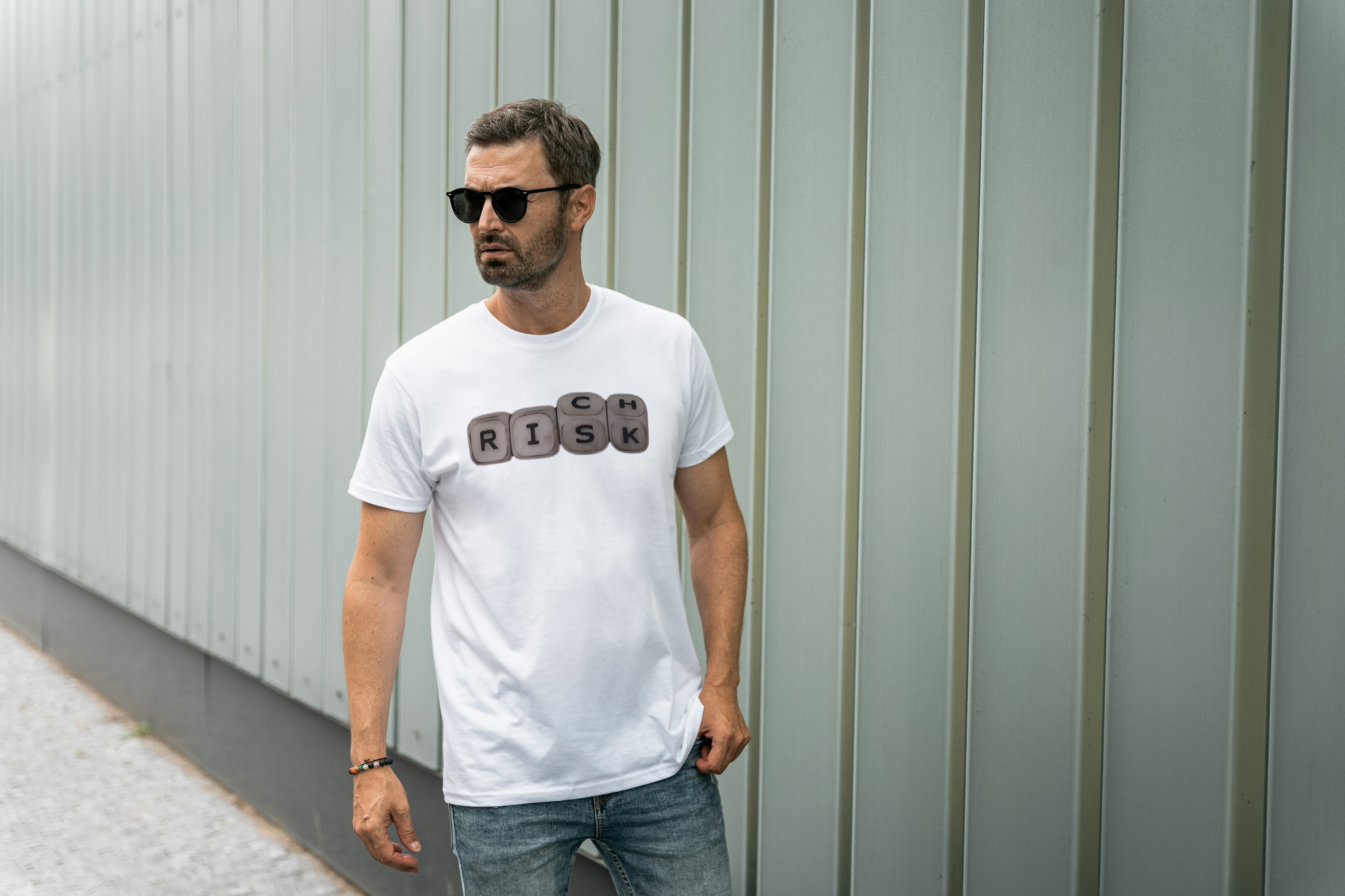 RICH, RISK Graphic Tee for Men's