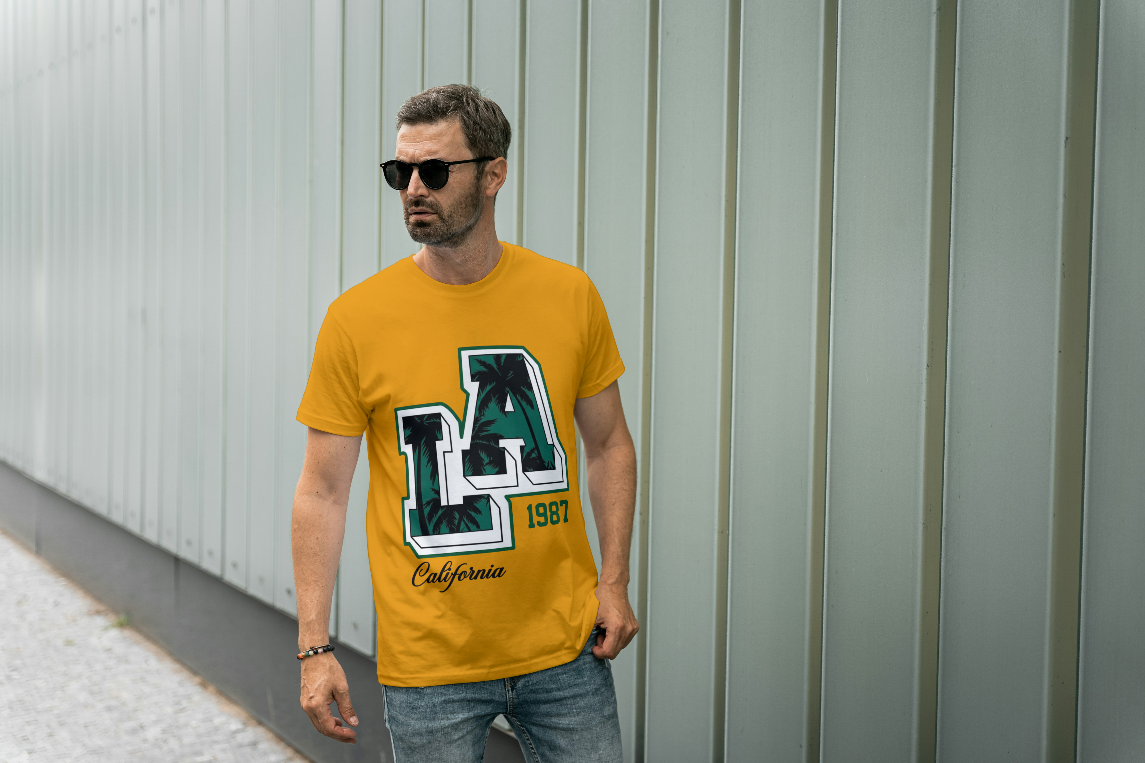 LA 1987 – California Graphic Tee for Men's
