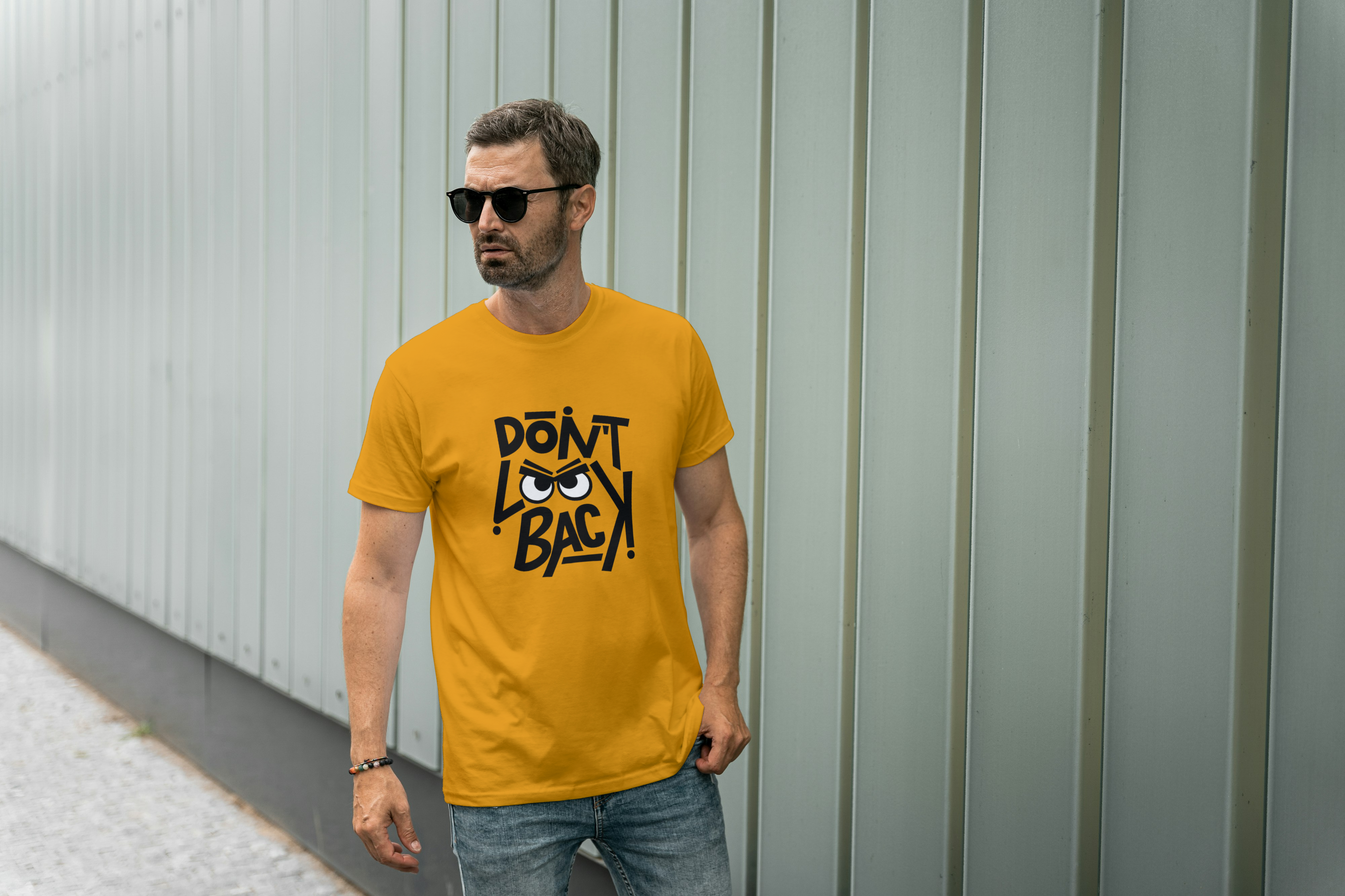 Don't Look Back Graphic Tee for Men's