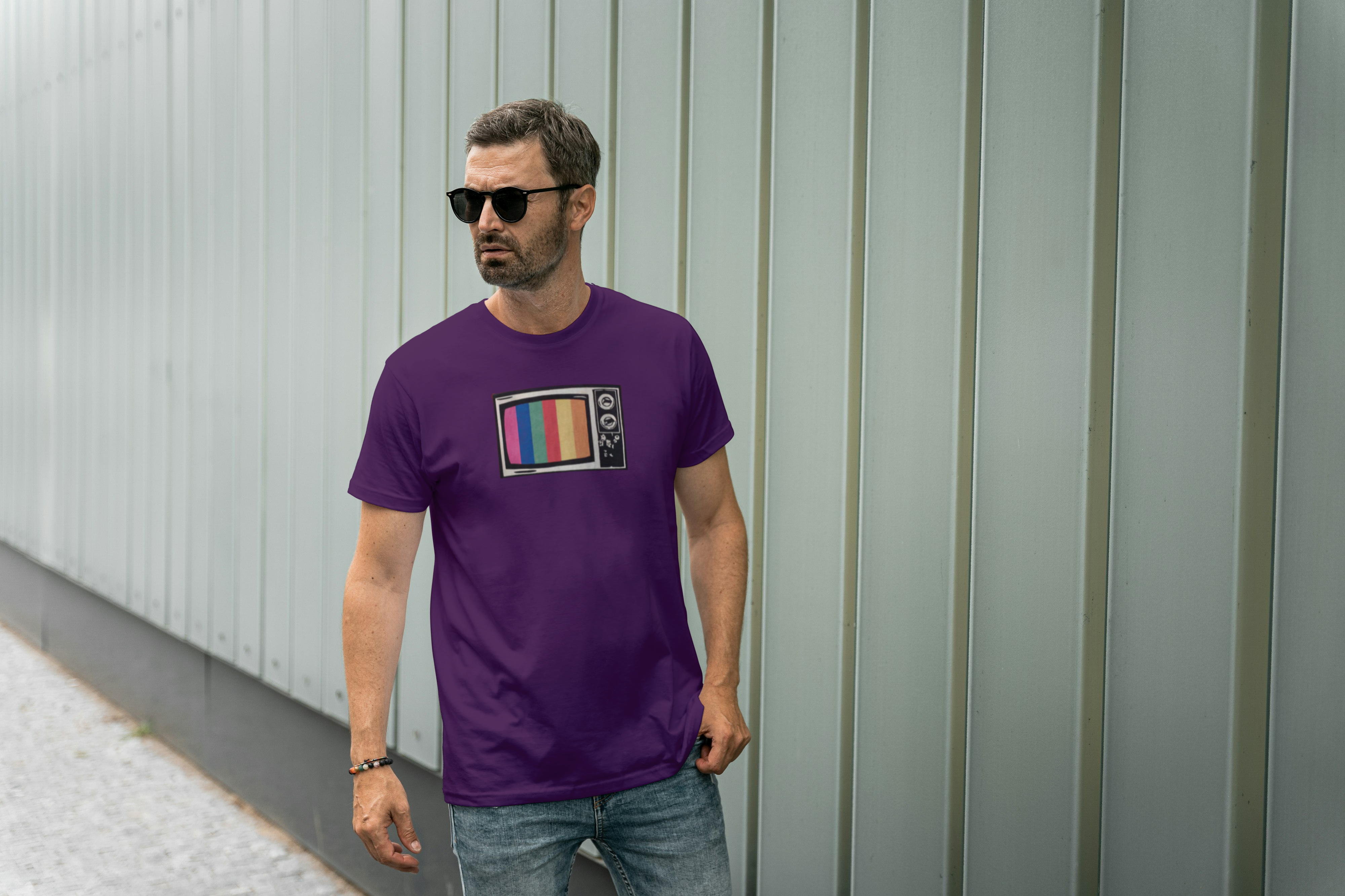 Antique TV Graphic Tee for Men's