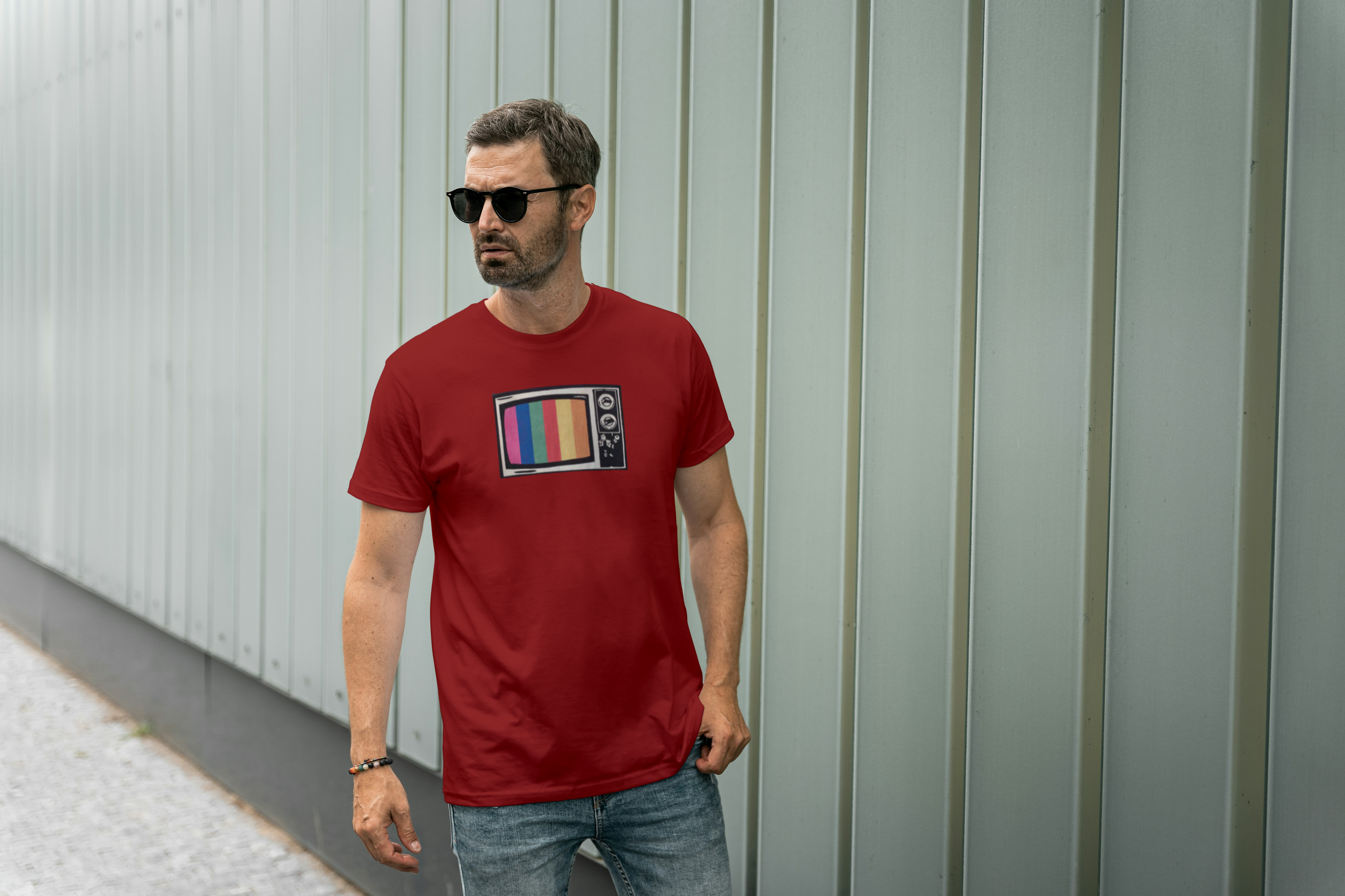 Antique TV Graphic Tee for Men's