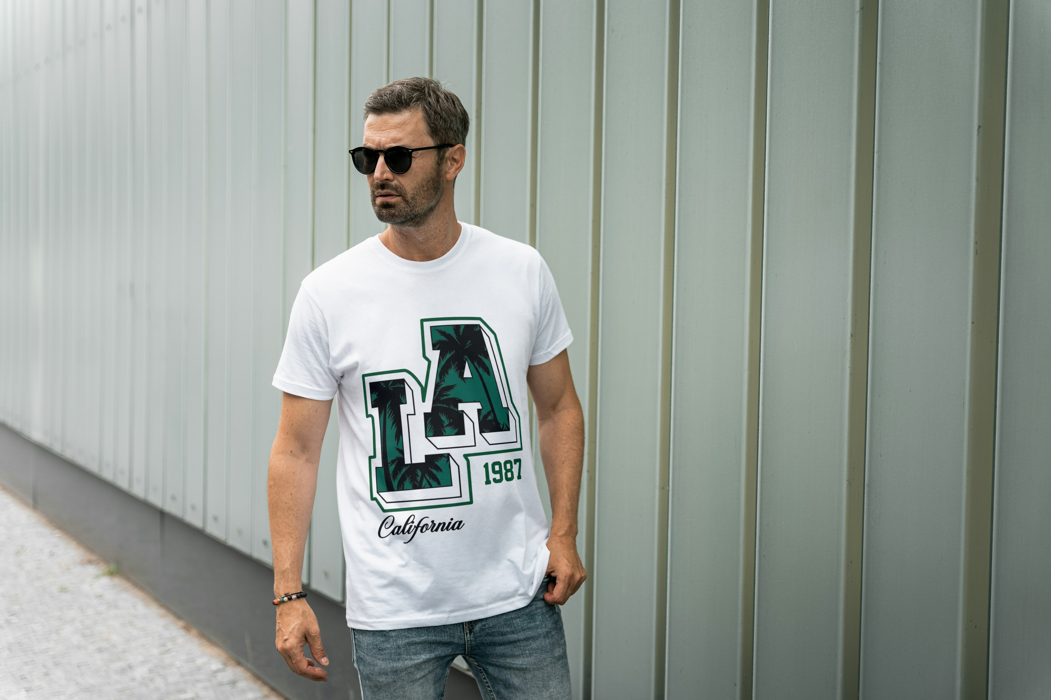 LA 1987 – California Graphic Tee for Men's