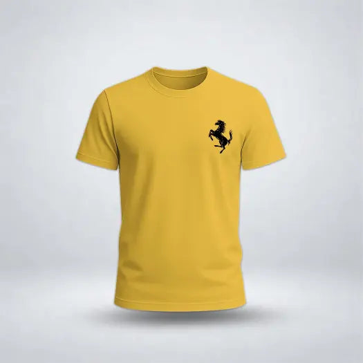 Black Prancing Horse Graphic Tee for Men's