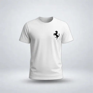 Black Prancing Horse Graphic Tee for Men's