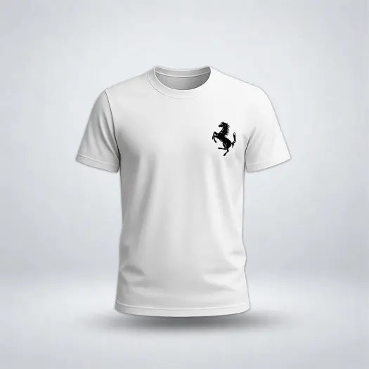 Black Prancing Horse Graphic Tee for Men's