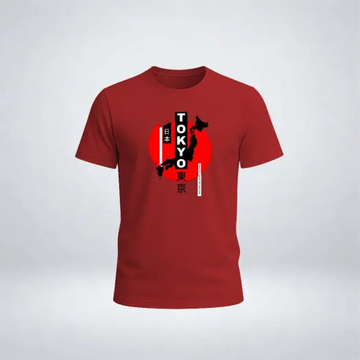 Tokyo Rising – Japanese Graphic Tee for Men's