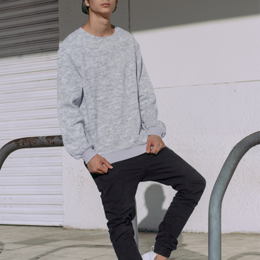 Classic Heather Gray Color Sweatshirt