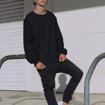 Classic Plain Black Color Sweatshirt