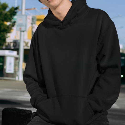 Classic Plain Black Color Hoodie