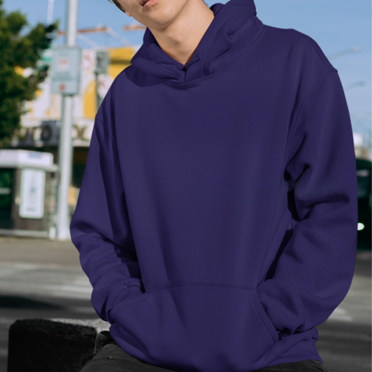 Classic Plain Navy Blue Color Hoodie
